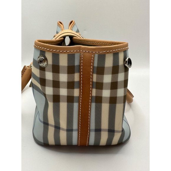 Rare Burberry Light Blue Nova Check Handle Bag Purse with COA - Picture 10 of 16